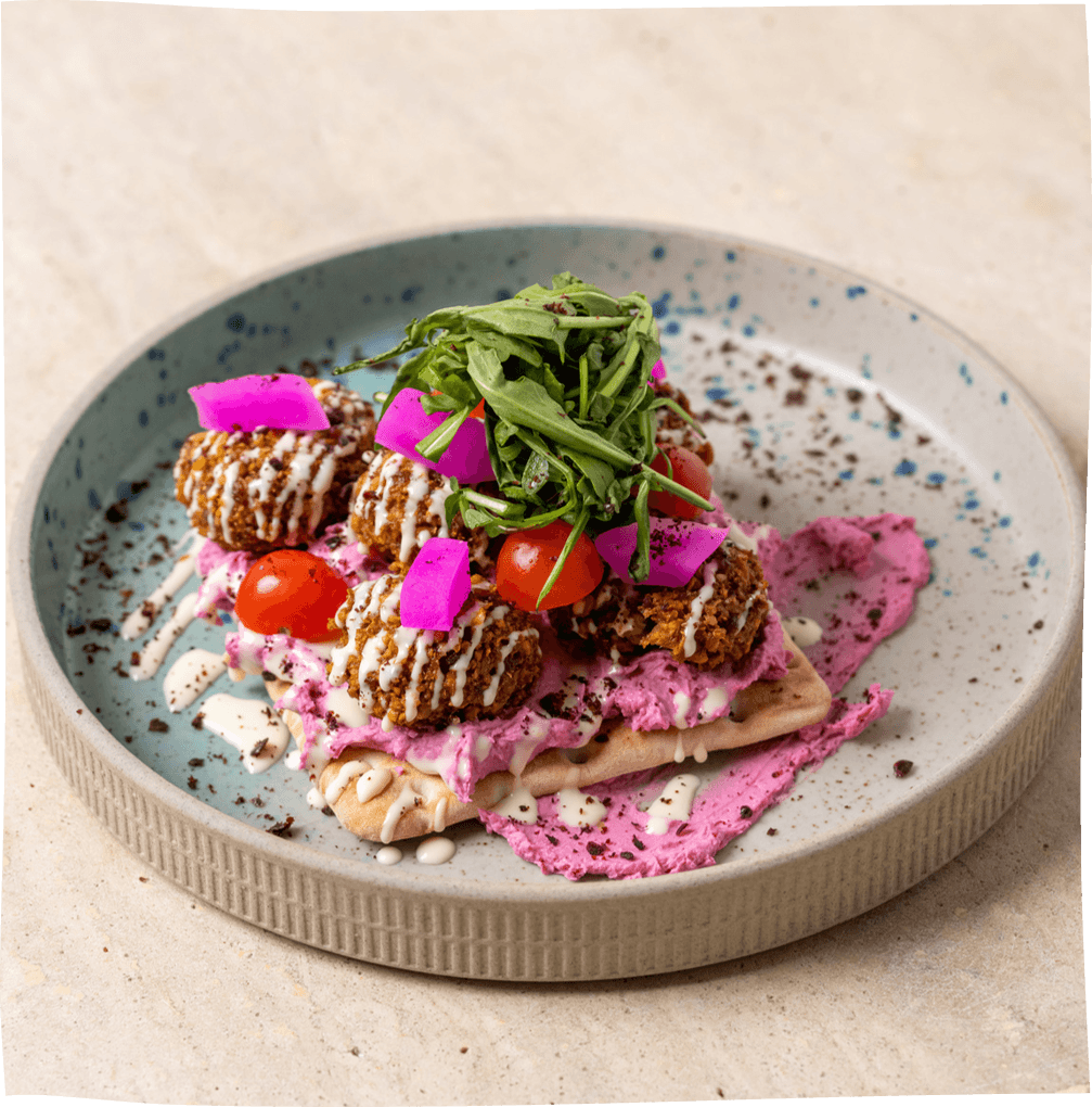 Hummus Beetroot Falafel